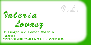 valeria lovasz business card