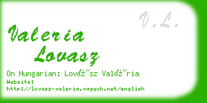 valeria lovasz business card